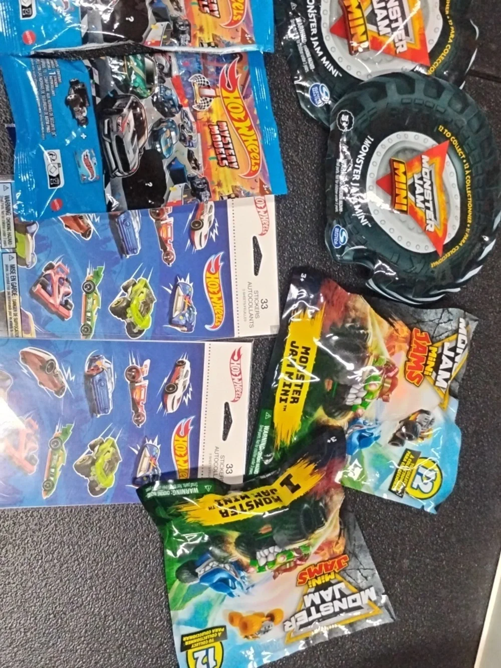 Mystery Diecast And Sticker Sheets